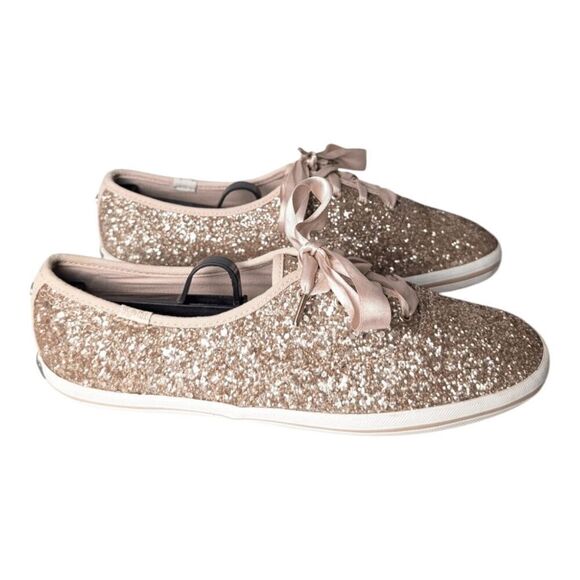 KATE SPADE NEW YORK Keds X Champion Glitter Lace-Up Sneaker Size 8.5 - Picture 3 of 7